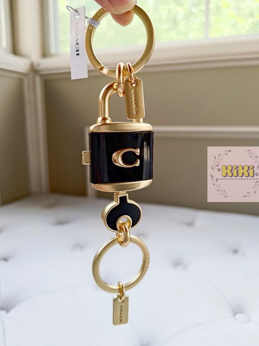 Coach Lock And Key Bag Charm Key Ring C1679